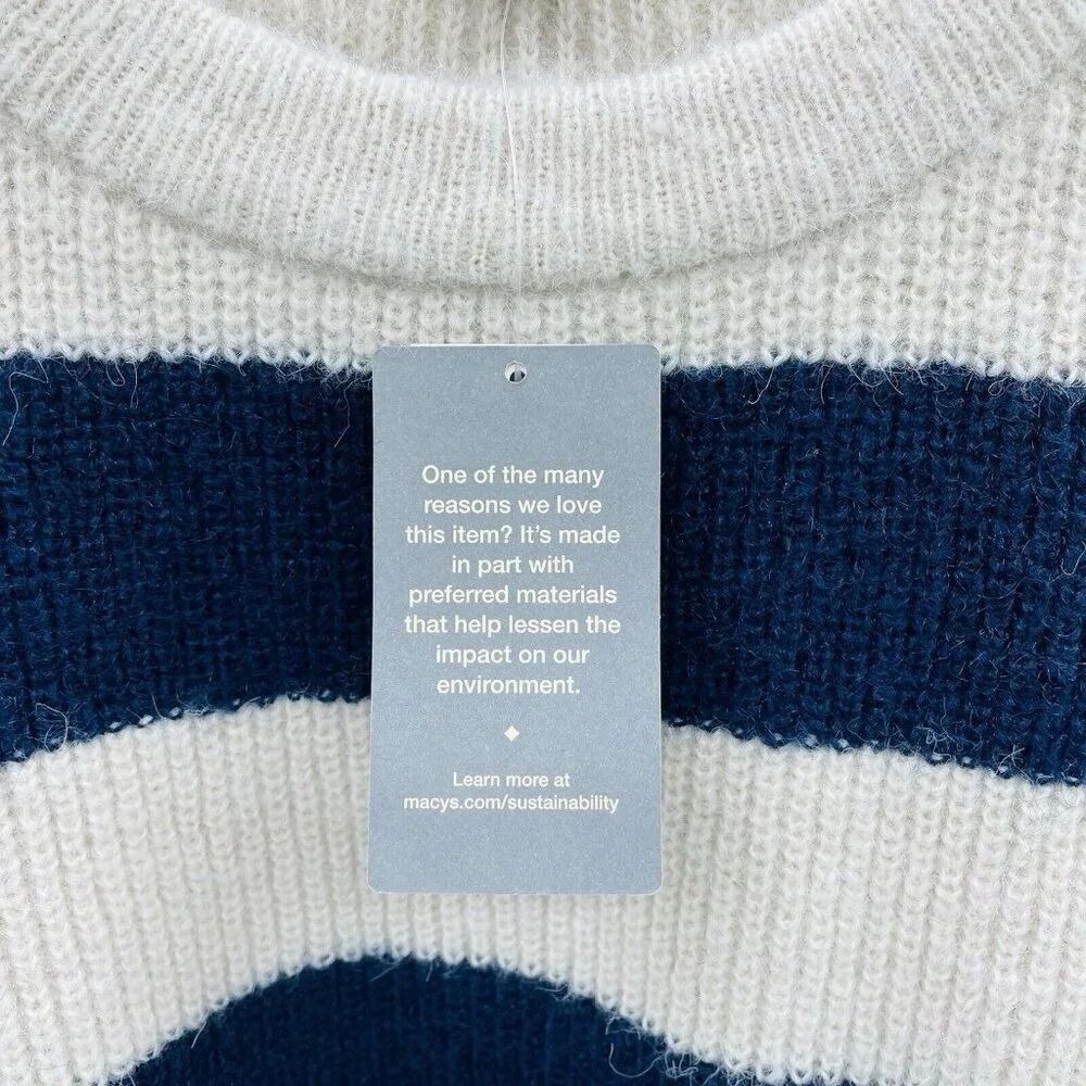 On 34th Womens Plus Size 2X Shaker Crewneck Long-Sleeve‎ Sweater in Blue $59